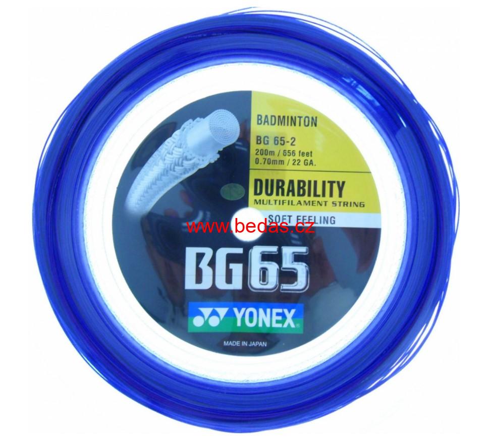 Badmintonový výplet YONEX BG 65 - 0,7mm 200m BLUE