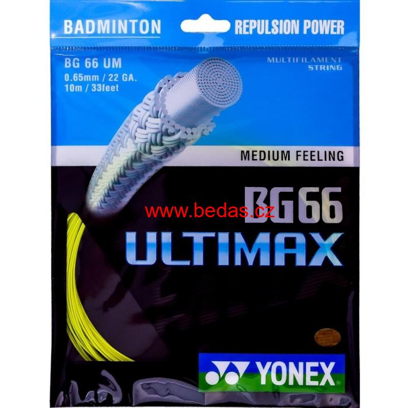Badmintonový výplet YONEX BG 66 ULTIMAX - 0,65mm 10m YELLOW