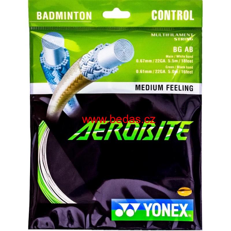 Badmintonový výplet YONEX AEROBITE - 0,67mm 10m WHITE GREEN