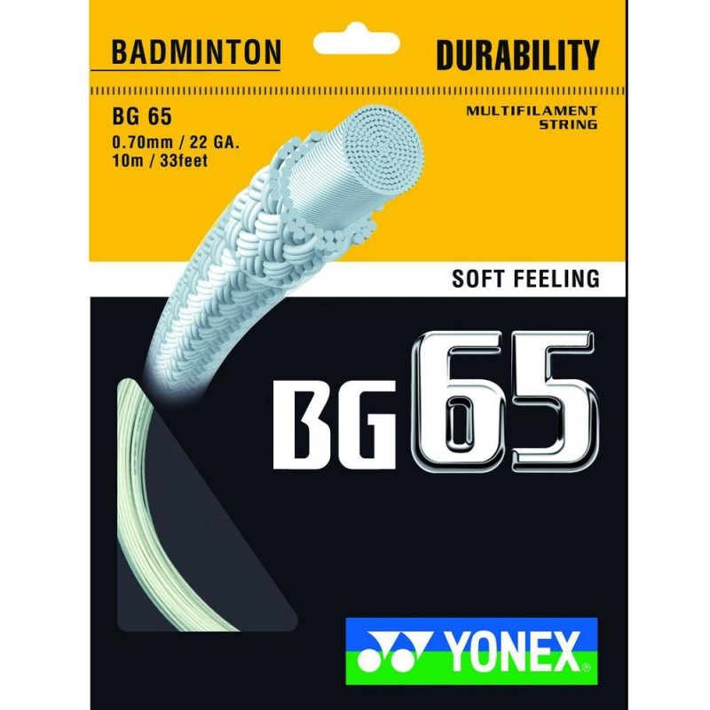 Badmintonový výplet YONEX BG 65 - 0,7mm 10m WHITE