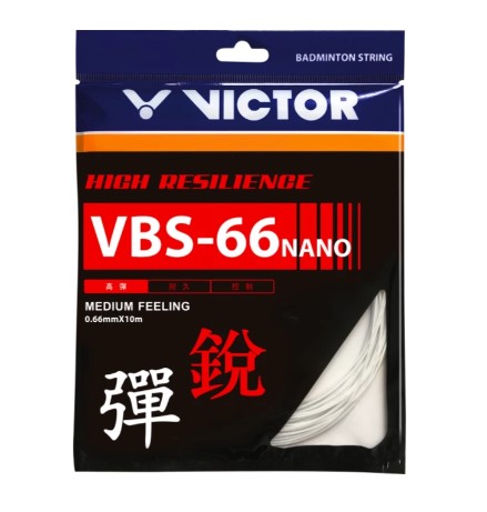 Badmintonový výplet VICTOR VBS-66N - 0,66mm 10m WHITE