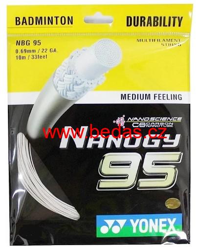 Badmintonový výplet YONEX NANOGY 95 - 0,69mm 10m silver