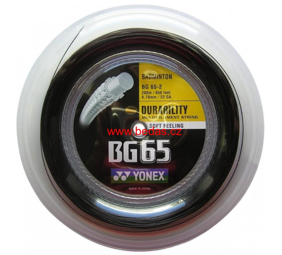 Badmintonový výplet YONEX BG 65 - 0,7mm 200m BLACK