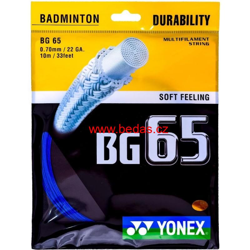 Badmintonový výplet YONEX BG 65 - 0,7mm 10m BLUE