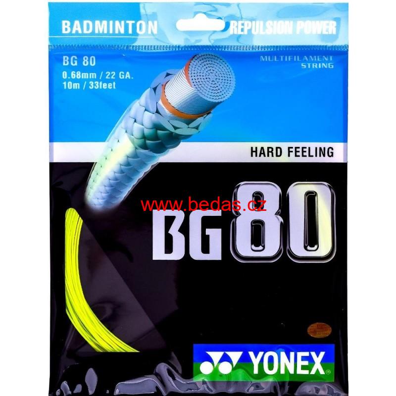 Badmintonový výplet YONEX BG 80 - 0,68mm 10m YELLOW