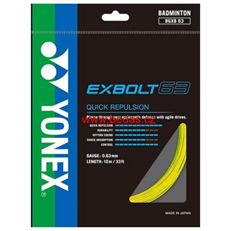 Badmintonový výplet YONEX EXBOLT 63 - 0,63mm 10m YELLOW