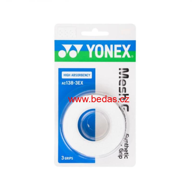 Omotávka na raketu Yonex MESH GRAP AC138 WHITE 3 ks