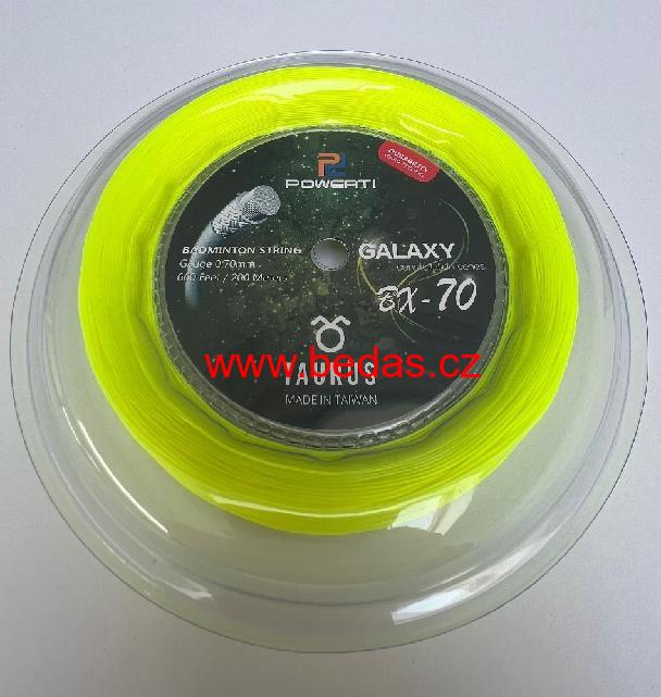 Badmintonový výplet POWERTY BX-70 0,7mm 200m žlutý