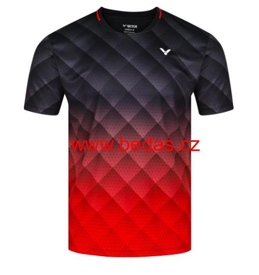 Triko Victor Polo S-13100 pánské black red