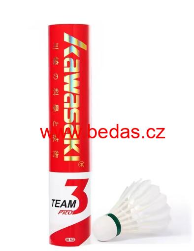 Badmintonové míče péřové Kawasaki Team 3 10ks