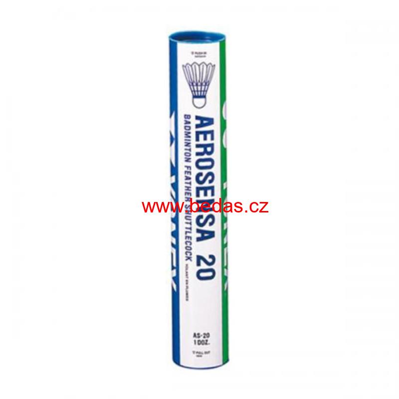 Badmintonové míče péřové Yonex AS 20 12ks rychlost 2