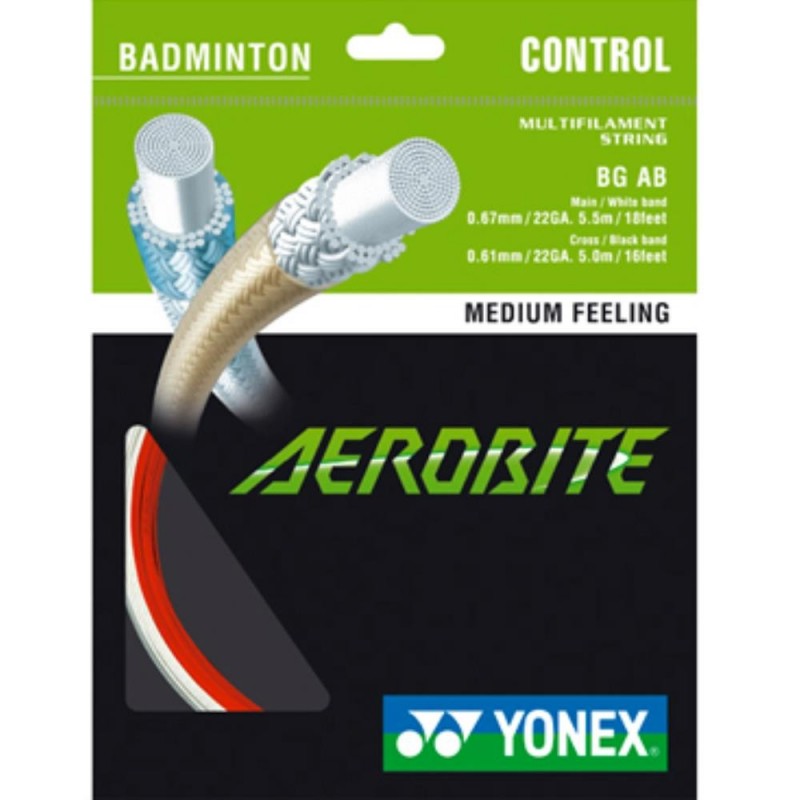 Badmintonový výplet YONEX AEROBITE - 0,67mm 10m WHITE RED