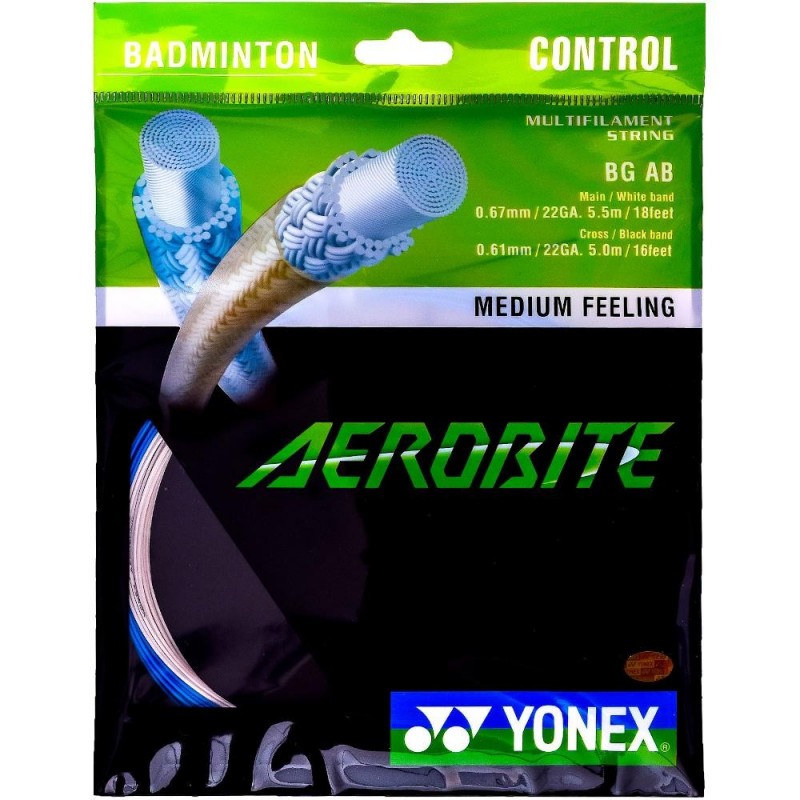 Badmintonový výplet YONEX AEROBITE - 0,67mm 10m WHITE BLUE