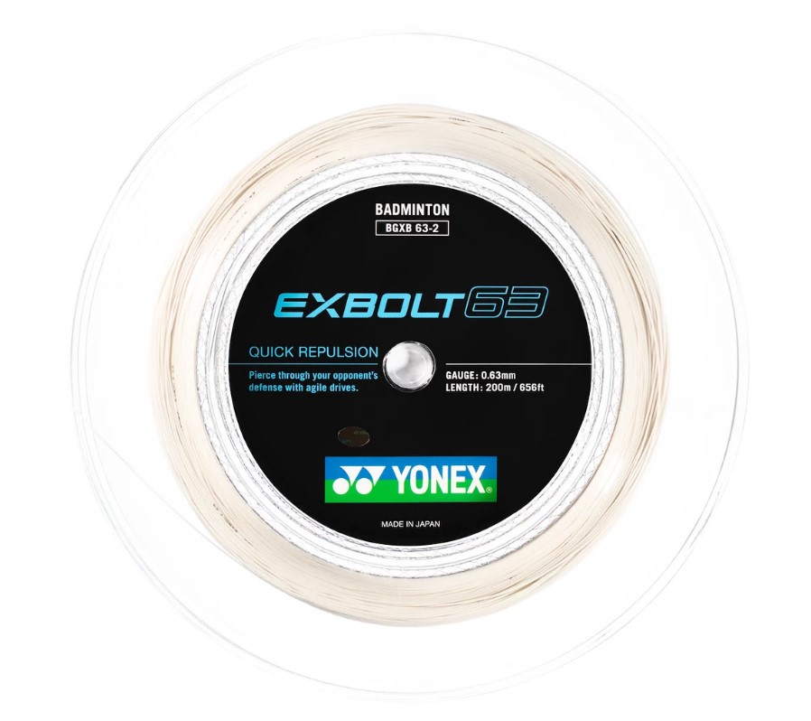 Badmintonový výplet YONEX EXBOLT 63 - 0,63mm 200m WHITE