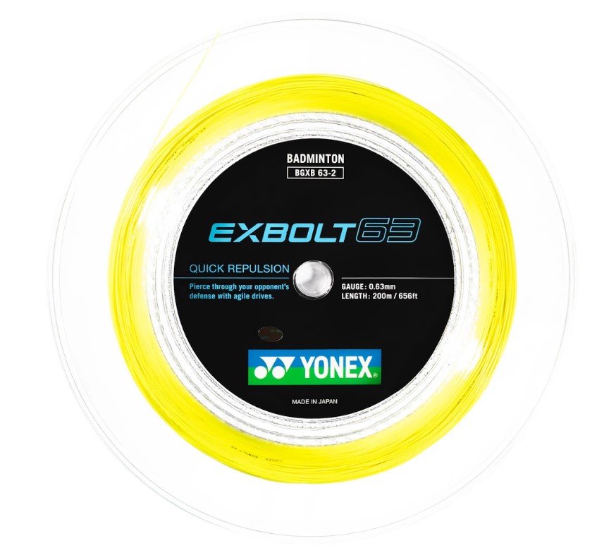 Badmintonový výplet YONEX EXBOLT 63 - 0,63mm 200m YELLOW