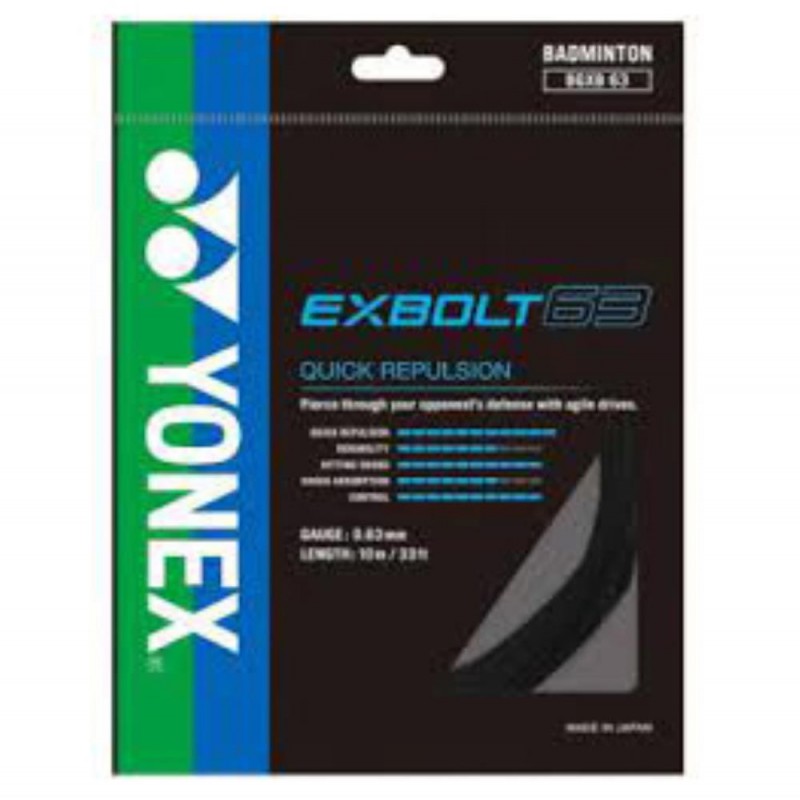 Badmintonový výplet YONEX EXBOLT 63 - 0,63mm 10m BLACK