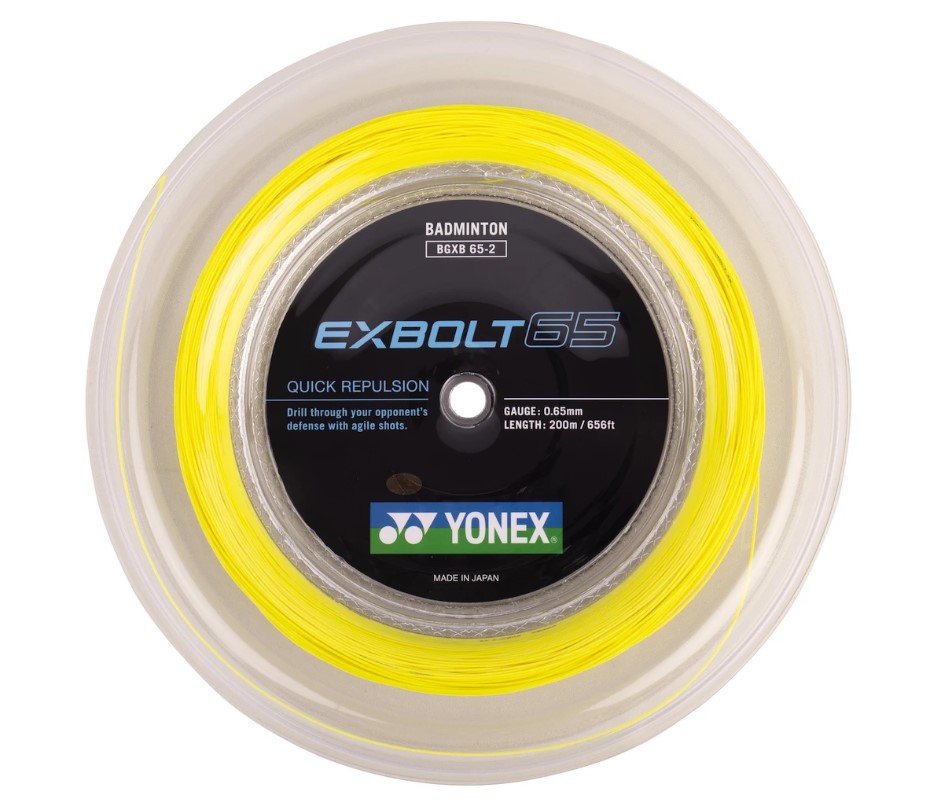 Badmintonový výplet YONEX EXBOLT 65 - 0,65mm 200m YELLOW